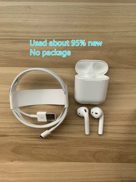 Used Apple AirPods 2nd with Charging Case Bluetooth Earphone Wireless Earbuds Tones Connect Siri for iPhone iPad Mac 1