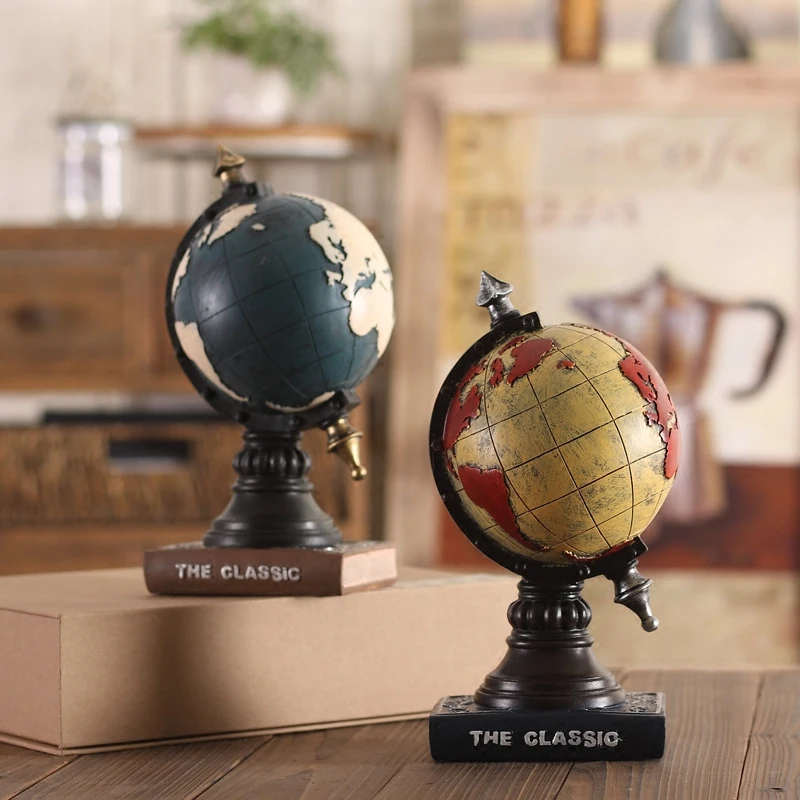 

American Retro Globe Nordic Decorations Wine Cooler Crafts Study Room Furnishings Office Home Props Home Decoration Ornament