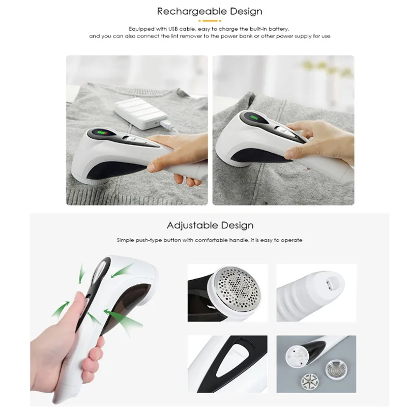 Tanie Zhigan M18 usuwanie kłaków Protable Mini usuwanie kłaków akumulatorowa elektryczna golarka do ubrań dla gospodarstw domowych Lint Pill golarka do tkanin