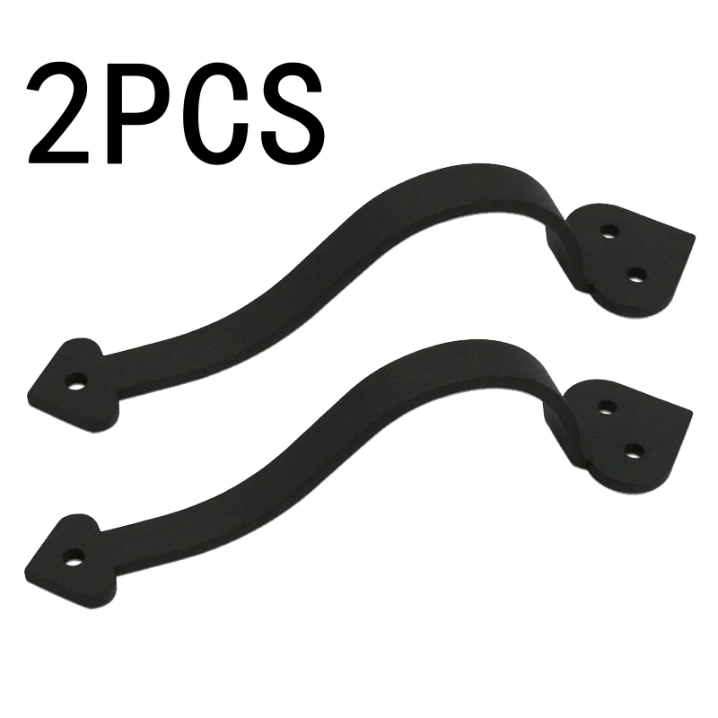 

1/2pcs Door Sliding Handle Closet Wardrobe Set Cabinets Carbon Steel Black New Arrivals Accessories
