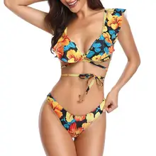 Купальники с нагрудной накладкой без стальной поддержки цвет полиэстер каникулы нижнее белье дышащий сексуальный бикини набор Sunmmer эластичный