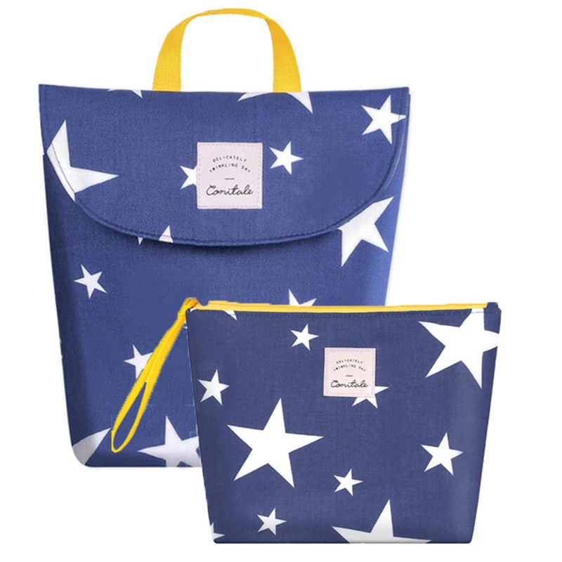 Multifunctional Baby Diaper Bags Reusable Fashion Dry/ Wet Bags Waterproof Diaper Nappy Organizer Portable Large Mummy Bag