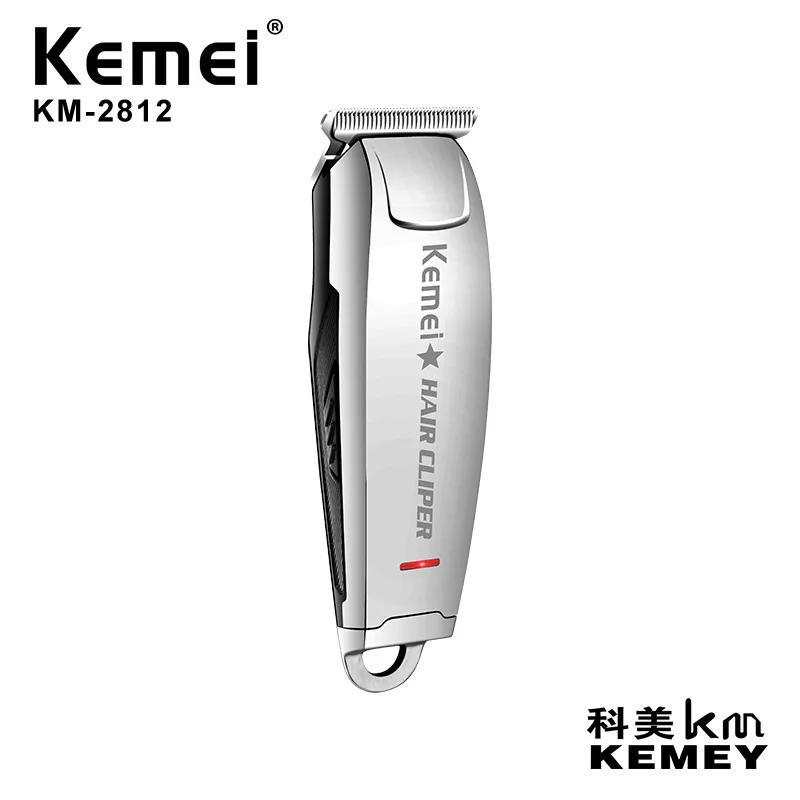 Kemei Точная профессиональная электрическая машинка для стрижки волос 0 мм перезаряжаемый триммер для волос для мужчин триммер для бороды Парикмахерская KM-2812