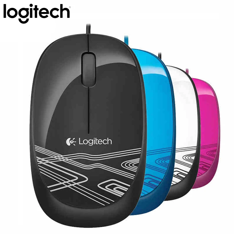 Проводная мышь logitech M105 для 1000 точек/дюйм, поддержка кабеля, официальная проверка рабочего стола для Mac OS Windows, Офисная мини-мышь