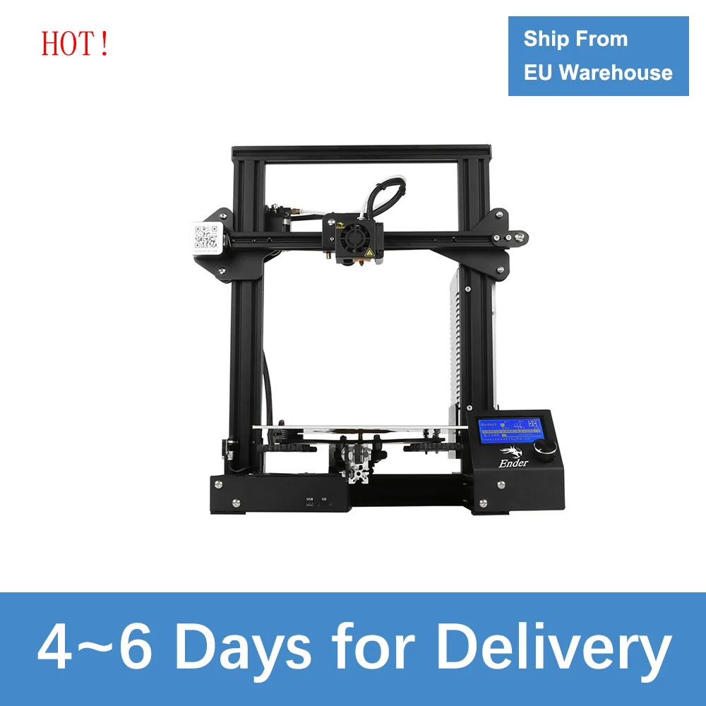 Creality 3D принтер новый Ender 3 DIY Drucker Impresora само сборка с печатью Anycubic|3D принтеры| |