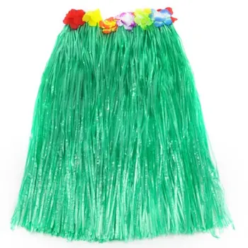 

Bestselling 5pcs Set Hawaiian Grass Skirt Flower Hula Lei Garland Dress Costume (Green)