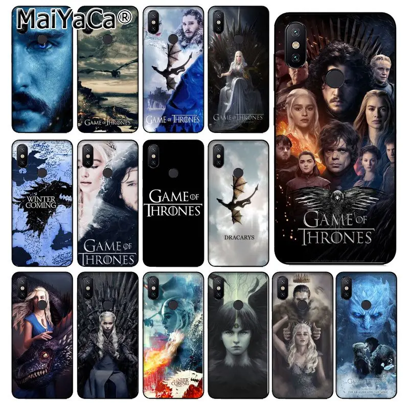 Мягкий силиконовый чехол для телефона MaiYaCa Game of Thrones Jon Snow dragon из ТПУ xiaomi mi 6 8 se note2 3