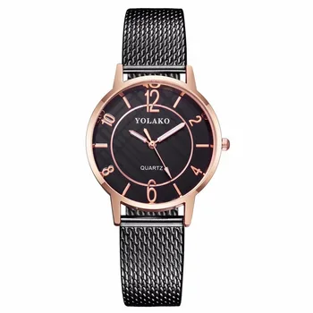 

Luxury brand women's watches Europe and America hot selling personality quartz watch PVC mesh belt fashion watches