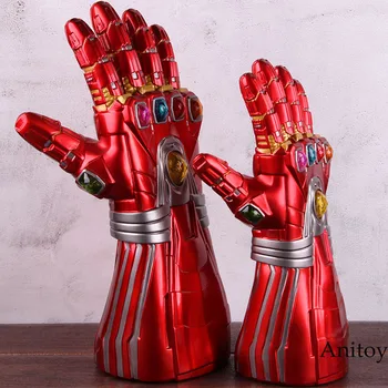 

Avengers Endgame Cosplay Iron Man 2 Size Nano Gloves Infinity Gauntlet With LED Light PVC Action Figure Collectible Model Toys