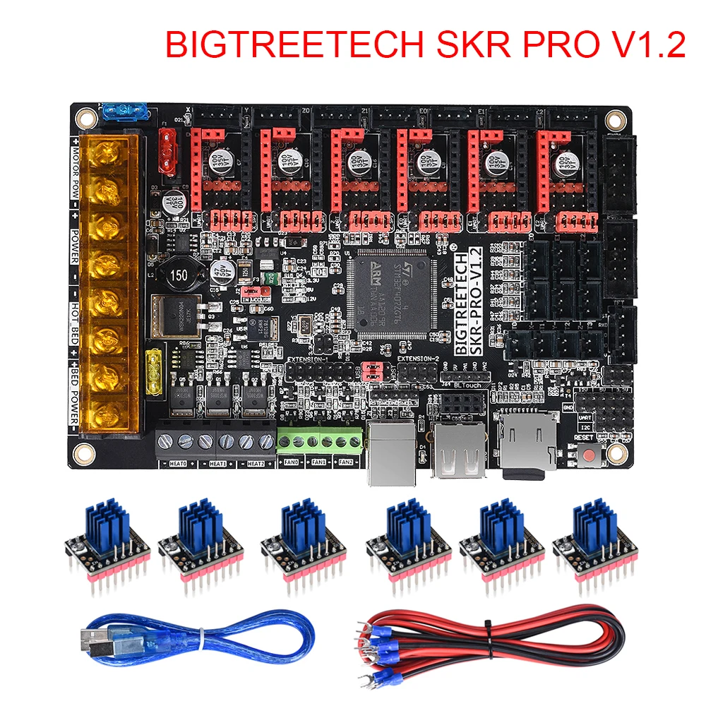 BIGTREETECH SKR PRO V1.2 плата управления 32 битная V V1.3 TMC2208 TMC2209 TMC2130 части 3D принтера MKS Ramps 1 4