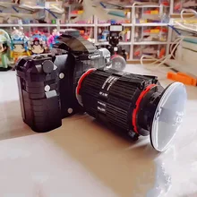 Idéias simulação câmera modelo blocos mini tijolos fy2a nekan moc modelo modular blocos de construção canan eus 6c brinquedos educativos