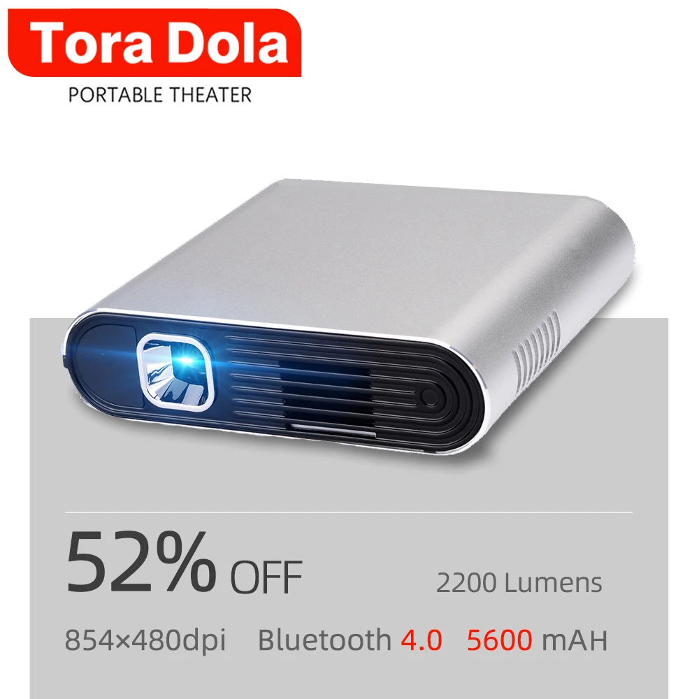 TORA DOLA PH20 сенсорный DLP проектор Android 7 0 WIFI Bluetooth аккумулятор 5400 мАч HD вход