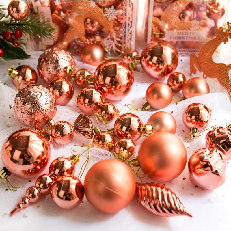 

30Pcs/Set Glitter Christmas Balls Christmas Tree Pendant Plastic Christmas Balls Christmas Decoration Supplies