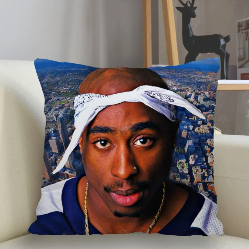Musife New Custom 2Pac Tupac Pillowcase Sofa Decorative Cushion