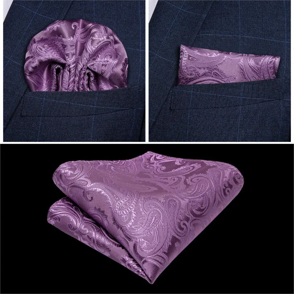 Men's Purple Paisley Fashion Wedding Men Silk Waistcoat Vest Bowties Hanky Cufflinks Cravat Set for Suit Tuxedo DiBanGu MJ-111 Men's Purple Paisley Fashion Wedding Men Silk Waistcoat Vest Bowties Hanky Cufflinks Cravat Set for Suit Tuxedo DiBanGu MJ-111