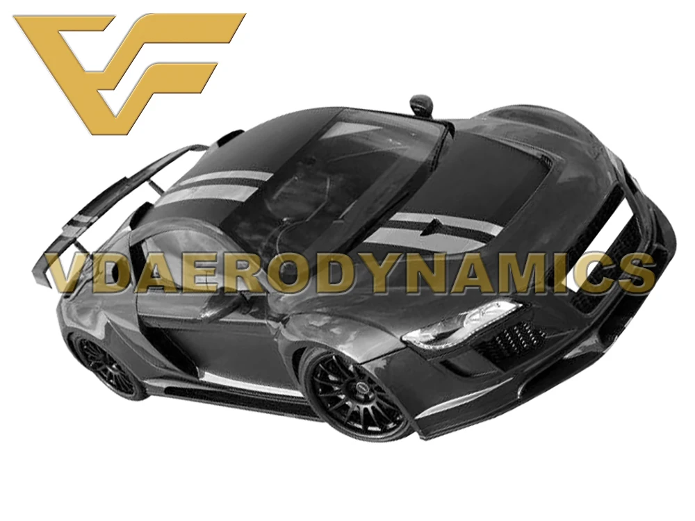Подходит для 07-12 R8 V8 V10 VAD-P FRP или половина углерода полный комплект тела Передний Задний бампер боковые юбки капот совок крыло вспышка