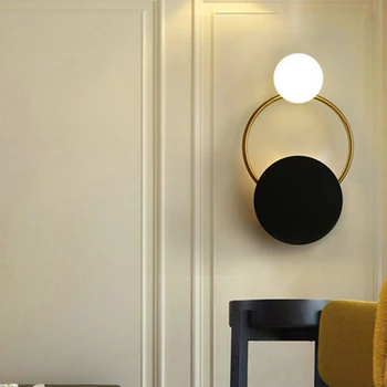 

Modern minimalist natural wall lamp Nordic design art bedroom bedside decoration LED wall lamp AC220V warm light