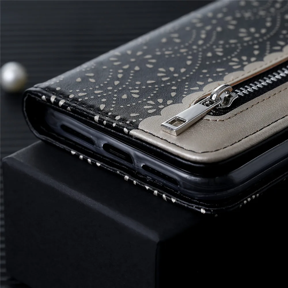 samsung cute phone cover Luxury Leather Case For Samsung Galaxy A5 J3 J5 J7 2017 A6 A7 A8 J4 J6 Plus 2018 Zipper Wallet Flip Card Slots Phone Cover Coque cute samsung phone case