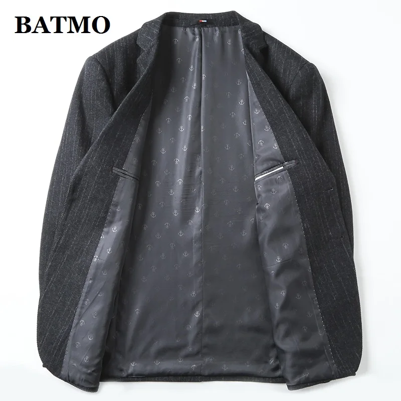 BATMO Новое поступление осенний высококачественный шерстяной повседневный мужской блейзер, мужские шерстяные куртки, большие размеры 233