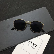 Новинка, Роскошные Металлические солнцезащитные очки, круглые солнцезащитные очки для женщин и мужчин, фирменный дизайн, классические ретро очки для улицы, Oculos De Sol Gafas