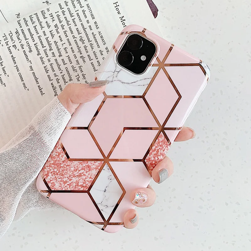 XW0149 Lovebay чехлы для телефонов с геометрическим мрамором и текстурой для iPhone 11 X XR XS Max 11 Pro Max мягкие чехлы imd чехол для iPhone 6 6S 7 8 Plus - Цвет: XW0149