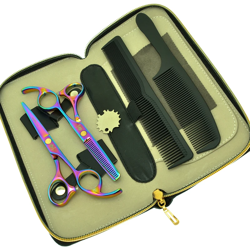 5.5&quot Smith Chu Professional Hairdressing Hair Scissors Set Japan 440C Salon Cutting Shears Barbers Thinning Tijeras A0009C | Красота и