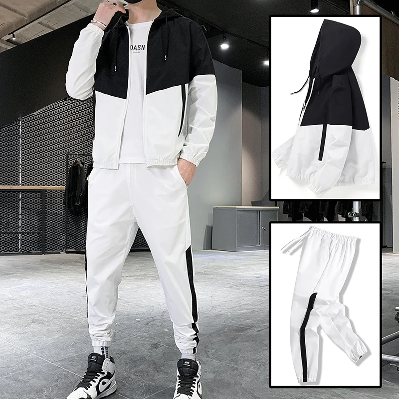 Hip Hop Military Men Tracksuit Hooded Jacket+Harem Pant Patchwork 2PC Set For Men Fashion 2020 New Mens Sportswear Suits Hip Hop Military Men Tracksuit Hooded Jacket+Harem Pant Patchwork 2PC Set For Men Fashion 2020 New Mens Sportswear Suits
