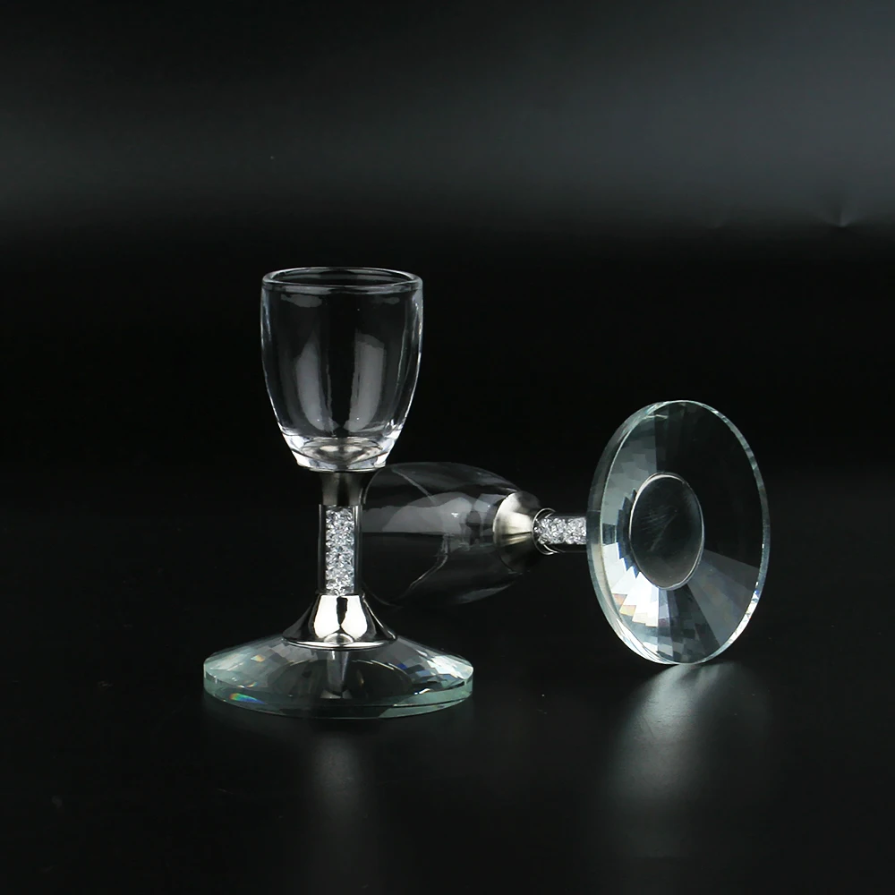 New Crystal Glass Cup Set Unique Shot Wedding Transparent Glasses Round Wine Home Glassware Table Decoration | Дом и сад