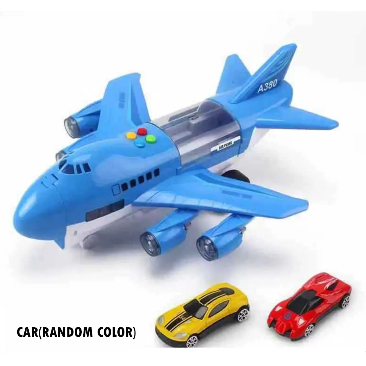Blue plane set Детский игрушечный набор самолетов, рождественский подарок, фигурки, музыкальная история, симулятор, трек, инерционный самолет, самолет, детский Авиалайнер, игрушечный автомобиль - Цвет: Blue plane set