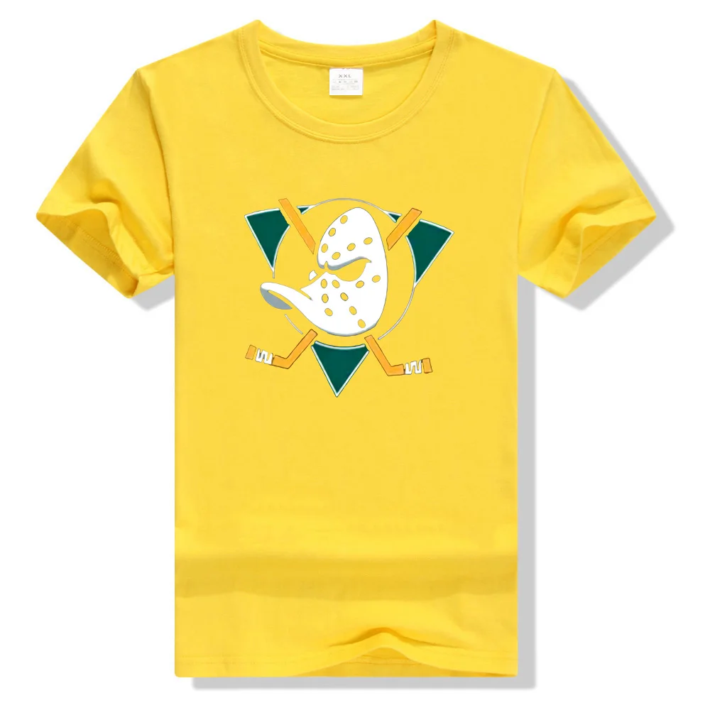 Mighty Ducks футболка мужская одежда классная футболка модный дизайн - Цвет: Цвет: желтый