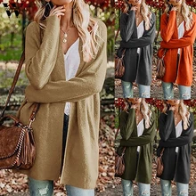 Womens casacos das mulheres das senhoras jaqueta sólida manga longa casaco de pelúcia parka outerwear casaco feminino S-3XL(China)