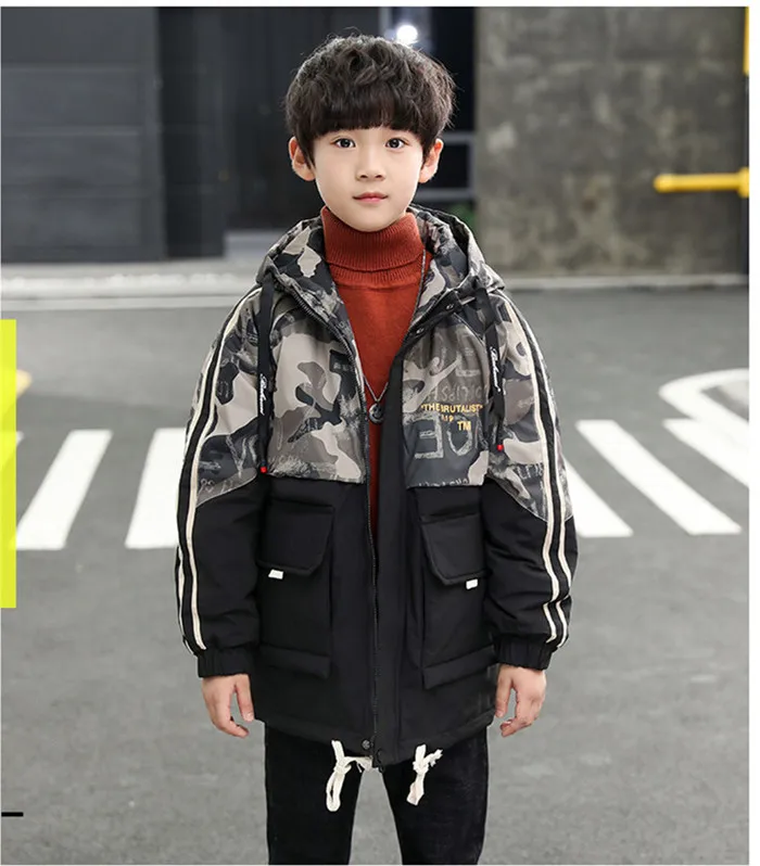 Осенне-зимняя куртка для пальто, детская теплая верхняя одежда с капюшоном, пальто для мальчиков, куртка, пальто, детская одежда