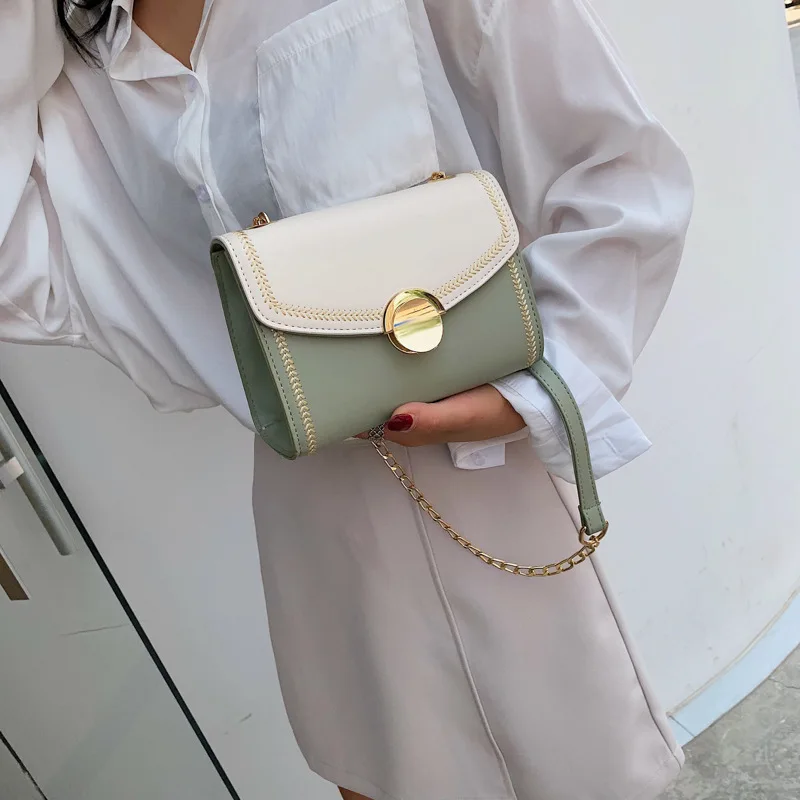 

Simple Lock Hasp Small Flaps Women Fashion Chain Crossbody Bag Ladies Mini Leather Clip Shoulder Bags Girl Hangbags Phone Clutch