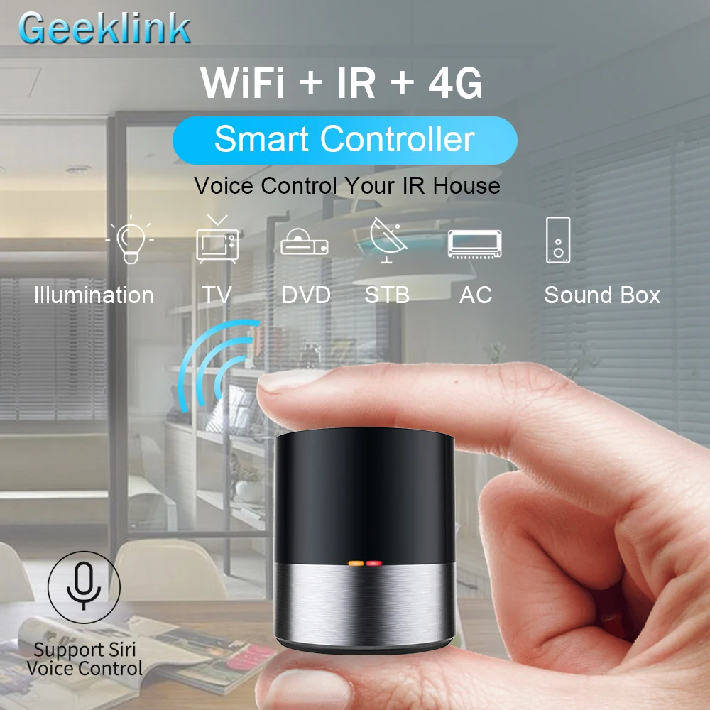 

Универсальный мини-пульт дистанционного управления Geeklink для умного дома, WIFI + ИК-пульт управления для умного дома, работает с Alexa