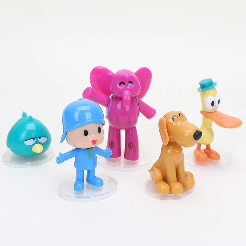 5 шт./компл. Pocoyo игрушки покойо, Элли, Пато Loula, сонный Птица ПВХ Фигурки Слон Модель утки кукла товары для вечеринки, игрушки