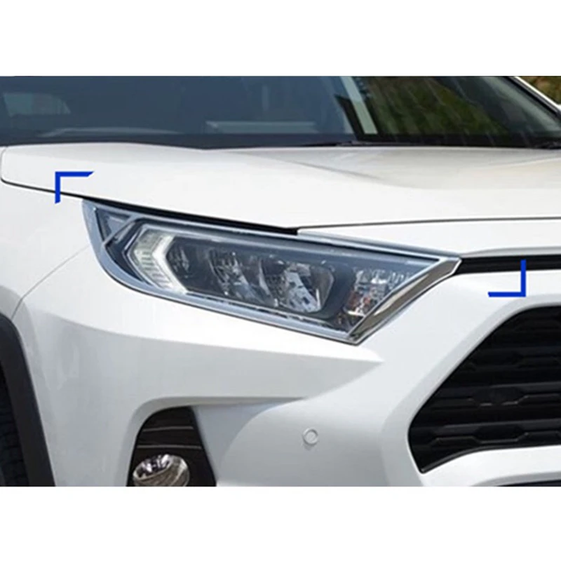 2 шт. ABS хром для Toyota Rav4 RAV 4 передняя фара для бровей накладка ABS хром автомобильный Стайлинг авто аксессуары