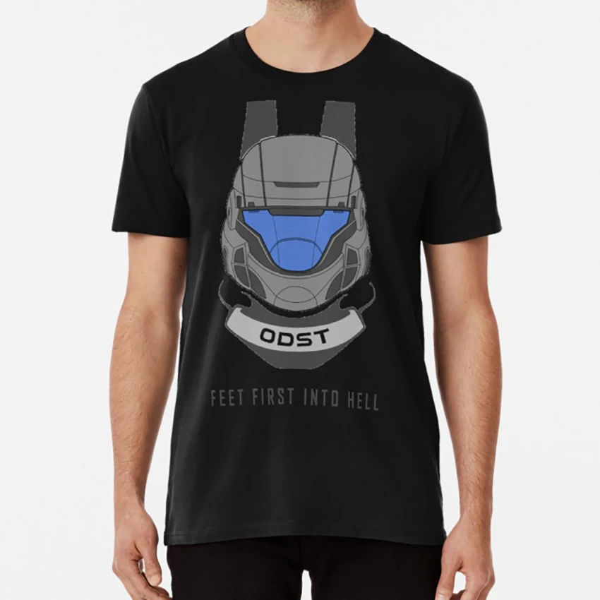 Feet First Into Hell Odst T Shirt Halo Halo Reach Reach Carter Kat Jun Emile Jorge Noble 6 Noble Team T Shirts Aliexpress