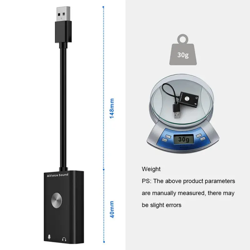 3-в-1 3,5 мм USB конвертер адаптер Звуковая карта переводчик AI умный голосовой переводчик текстов поиск Поддержка 24 языков