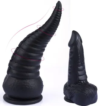 

Super Big Soft Silicone Anal Plug Black Dildo G Spot Stimulation Prostate Massage Vagina Anus Expansion Couple Masturbation Toys