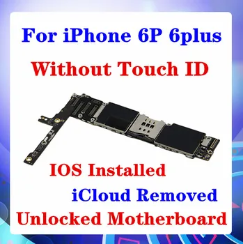 

For iphone 6 plus motherboard without touch ID 16gb/64gb/128gb unlocked icloud test ok board for iphone 6 plus Installed IOS