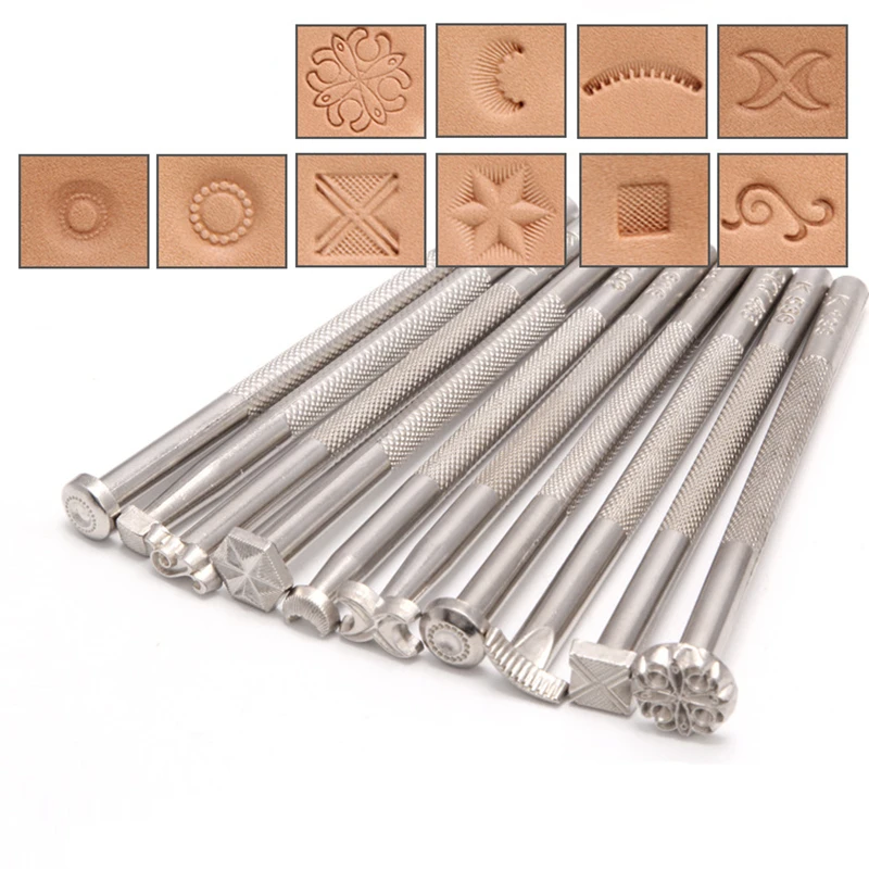 herramientas de manualidades sillín de latón Herramienta de sellos de piel herramienta de trabajo de tallado 227 