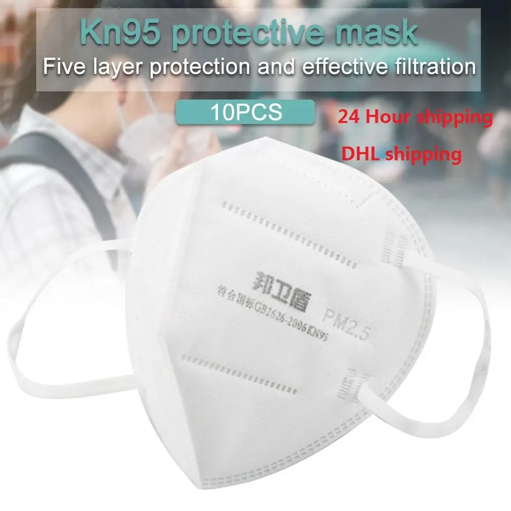 

10pcs KN95 Face Mask N95 FFP3 Mouth Mask Anti Smog Strong Protective than FFP2 KF94 with Certification Express shipping