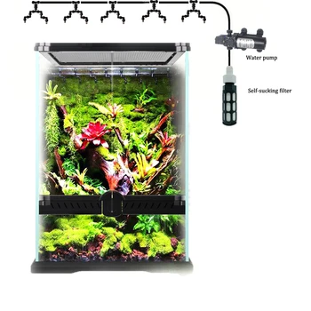

Aquarium 360 Adjustable Reptiles Fogger Mist Sprinkler Rainforest Tank System Connect Fine Spray Effect 1/4'' Tube
