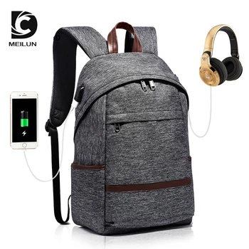 

DC.MEILUN Men Backpack USB Charging Notebook Computer Anti Theft Leisure Bapack Women Light Comfort Fashion Student Schoolbag