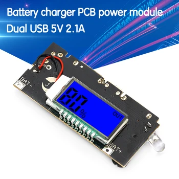 

Dual USB 18650 Battery Charger PCB Power Module 5V 1A 2.1A Mobile Power Bank Accessories for Phone DIY LED LCD Module Board