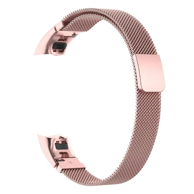 Rose pink Магнитный браслет из нержавеющей стали ремешок для huawei Honor Band 5/4ENC стандартная версия/CRS-B19/CRS-B19S - Цвет: Rose pink