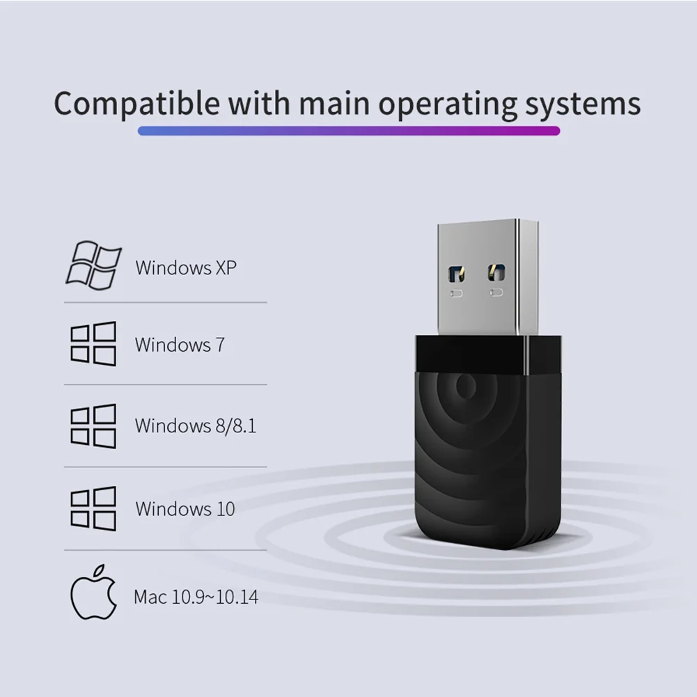 Двухчастотный 1300 м Gigabit USB мини портативный неограниченный приемник CF-812AC USB WiFi адаптер DJA99