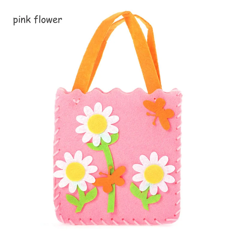 Toy Non Woven Material Kndergarten Craft Decor Cute Cartoon Bag Handmade Felt DIY Package Children Early Education Gift