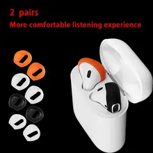 ForAirpods ультра-тонкие амбушюры для ушей мягкий силиконовый портативный чехол-накладка беспроводная Bluetooth Air Pods Earpods гарнитура