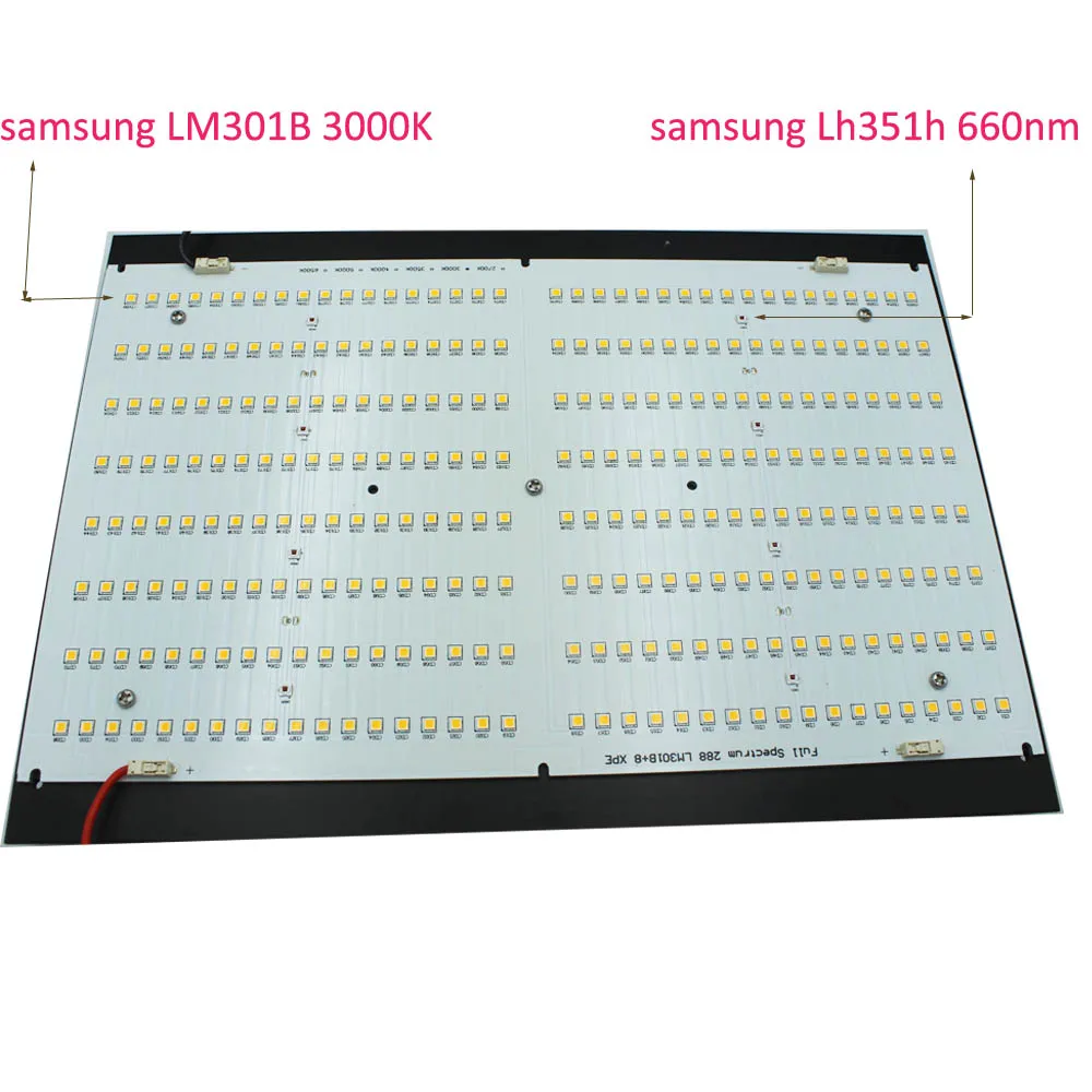 Новое поступление samsungs LM301B 3000 K/3500 K+ LH351h 660nm QB288 120w Квантовая плата DIY части led 288 шт Квантовая плата радиаторные наборы